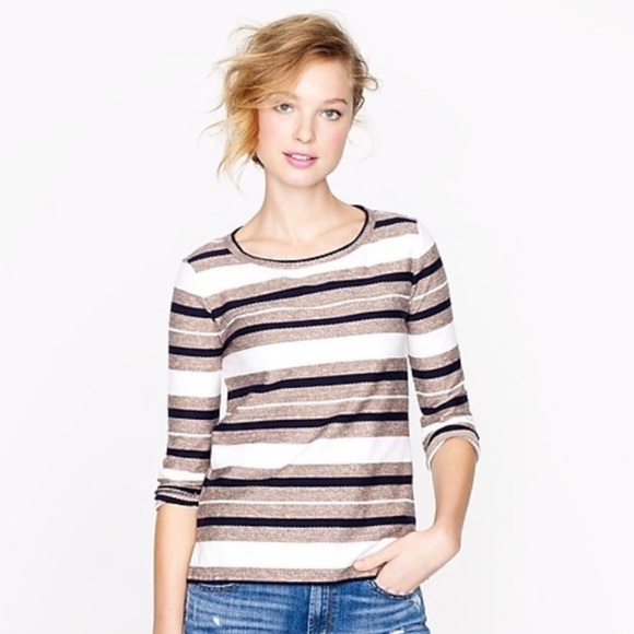 J. Crew Striped Knit Long Sleeve - Picture 2 of 7